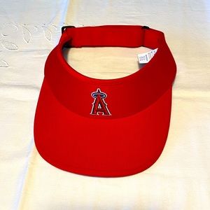 Los Angeles Angels Red Adjustable Visor. One Size Fits All
